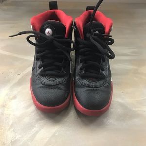 Black high top Jordans